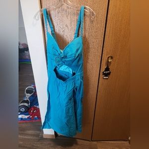 Pinup couture 4x blue cutout dress